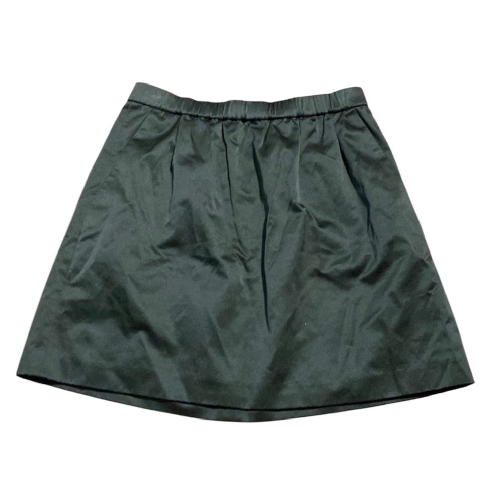 Madewell Olive Green Satin Mini Skirt With Pockets XS